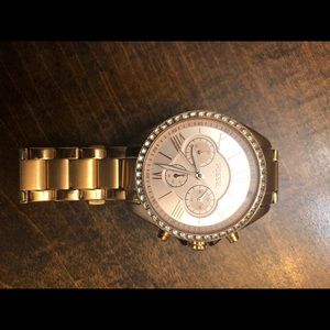 Fossil watch: rose gold